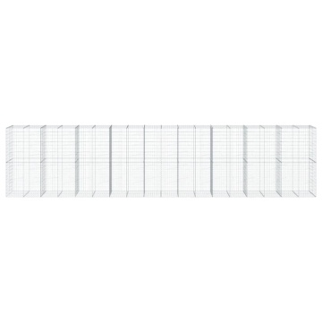 Coș gabion cu capac, 900x100x200 cm, fier galvanizat - Img 3