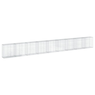 Coș gabion cu capac, 900x50x100 cm, fier galvanizat - Img 2