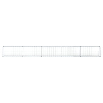 Coș gabion cu capac, argintiu, 500x50x50 cm, fier galvanizat - Img 3
