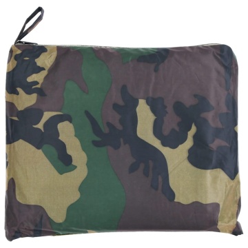 Costum de ploaie, 2 piese, imprimeu camuflaj, cu glugă, XL - Img 2
