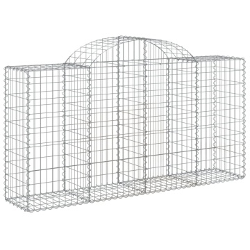 Coșuri gabion arcuite 11 buc, 200x50x100/120cm, fier galvanizat - Img 3