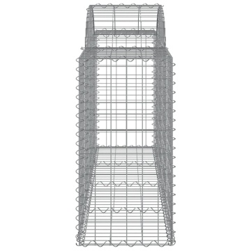 Coșuri gabion arcuite 14 buc, 200x50x80/100 cm, fier galvanizat - Img 6