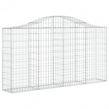 Coșuri gabion arcuite 2 buc, 200x30x100/120 cm fier galvanizat - Img 3