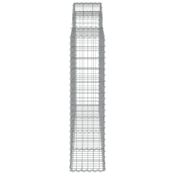 Coșuri gabion arcuite 2 buc, 200x30x120/140 cm, fier galvanizat - Img 6