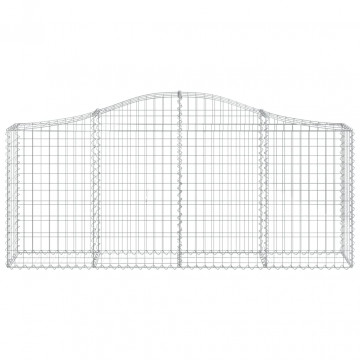 Coșuri gabion arcuite 2 buc, 200x30x80/100cm, fier galvanizat - Img 4