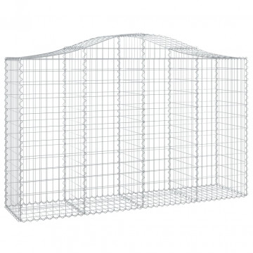 Coșuri gabion arcuite 2 buc, 200x50x120/140 cm, fier galvanizat - Img 3