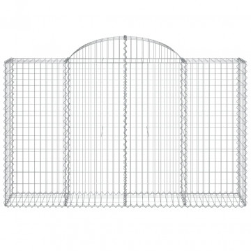 Coșuri gabion arcuite 2 buc, 200x50x120/140 cm, fier galvanizat - Img 4