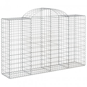 Coșuri gabion arcuite 3 buc, 200x50x120/140 cm, fier galvanizat - Img 3