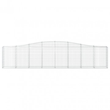 Coșuri gabion arcuite 3 buc, 400x30x80/100 cm, fier galvanizat - Img 4