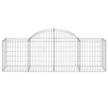 Coșuri gabion arcuite 5 buc, 200x50x60/80 cm, fier galvanizat - Img 4