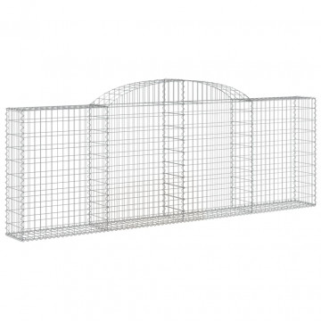 Coșuri gabion arcuite 5 buc, 300x30x100/120 cm fier galvanizat - Img 3