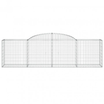 Coșuri gabion arcuite 5 buc, 300x50x80/100 cm, fier galvanizat - Img 4