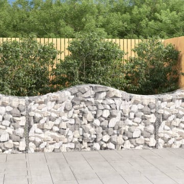 Coșuri gabion arcuite 9 buc, 200x50x80/100 cm, fier galvanizat - Img 1