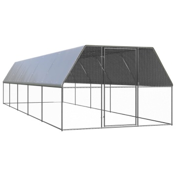 Coteț de păsări pentru exterior, 3x10x2 m, oțel galvanizat - Img 1