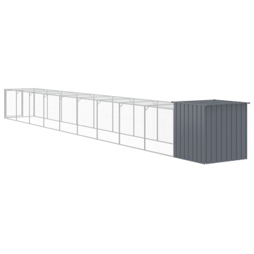 Coteț de pui cu incintă antracit 110x1017x110cm oțel galvanizat - Img 8
