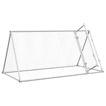Coteț pentru păsări, gri, 200x105x91 cm, oțel galvanizat - Img 4