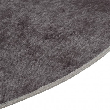 Covor lavabil, gri, φ120 cm , antiderapant - Img 2