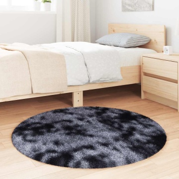 Covor shaggy cu pom înalt, NAVARRA, gri închis, 100x100 cm - Img 3