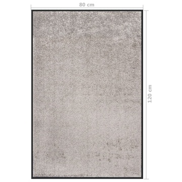 Covoraș de ușă, gri, 80x120 cm - Img 5