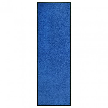 Covoraș de ușă lavabil, albastru, 60 x 180 cm - Img 1