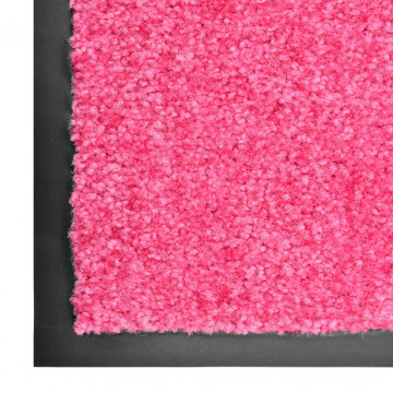 Covoraș de ușă lavabil, roz, 40 x 60 cm - Img 3