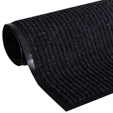 Covoraș de ușă, negru, 117x220 cm, PVC - Img 2