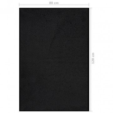 Covoraș de ușă, negru, 80x120 cm - Img 5