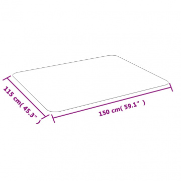 Covoraș pentru podea laminată sau mochetă, 150x115 cm, PVC - Img 5