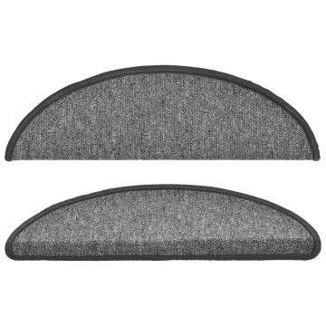 Covorașe pentru trepte scară, 15 buc., gri închis, 56x17x3 cm - Img 4