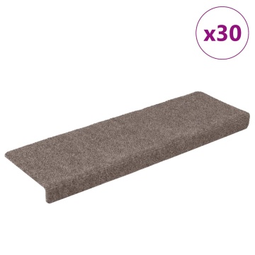 Covorașe scară autoadezive 30 buc crem 65x21x4 cm - Img 1