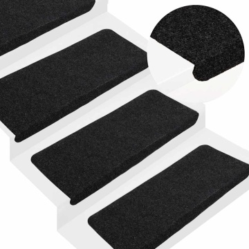 Covorașe scară autoadezive 30 buc Negru 65x24,5x3,5 cm - Img 8