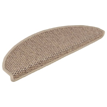 Covorașe scări autoadezive 15buc nisipiu 65x21x4cm aspect sisal - Img 3