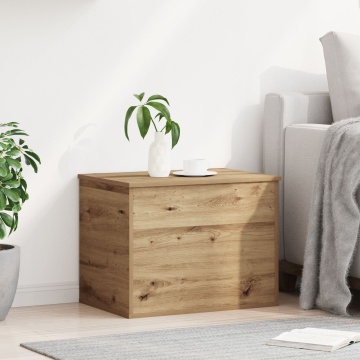 Cufăr de depozitare cu capac Stejar artisan 60x42x46 cm Lemn prelucrat - Img 4
