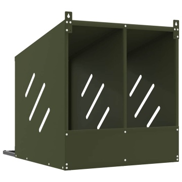 Cuibă pentru pui cu 2 compartimente, metal verde măsline - Img 6