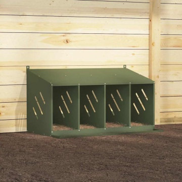 Cuibă pentru pui cu 4 compartimente, metal verde măsline - Img 3
