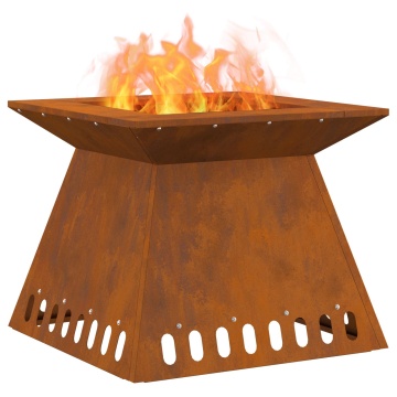 Cuptor de foc 48x48x40 cm Oțel rezistent la intemperii - Img 3