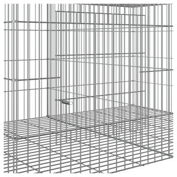Cușcă pentru iepuri, 5 panouri, 217x79x54 cm, fier galvanizat - Img 5