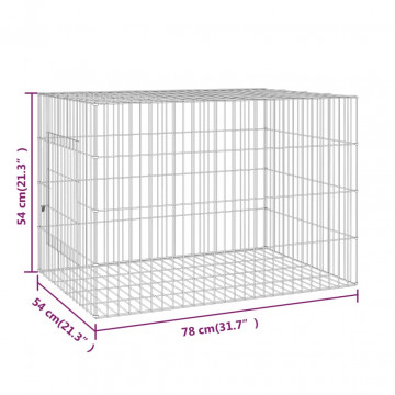 Cușcă pentru iepuri, 78x54x54 cm, fier galvanizat - Img 6