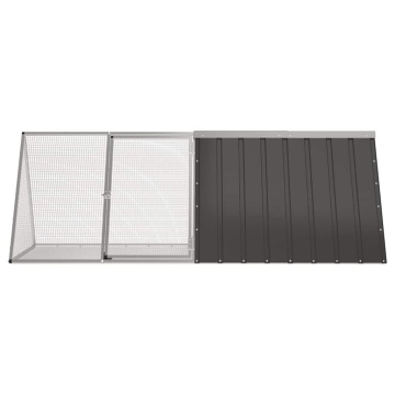 Cușcă pentru iepuri antracit 201,5x80,5x71 cm oțel galvanizat - Img 3