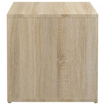 Cutie cu sertar, stejar sonoma, 40,5x40x40 cm, lemn compozit - Img 7