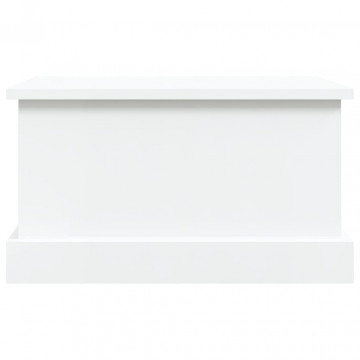 Cutie de depozitare, alb extralucios 50x30x28 cm lemn prelucrat - Img 5