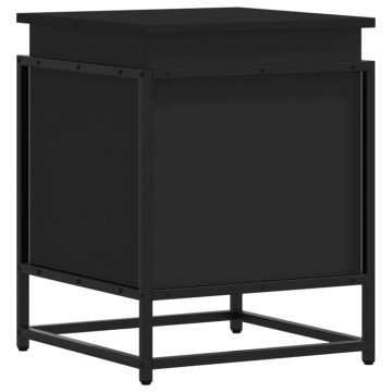 Cutie de depozitare cu capac negru 40x40x51,5 cm lemn prelucrat - Img 2