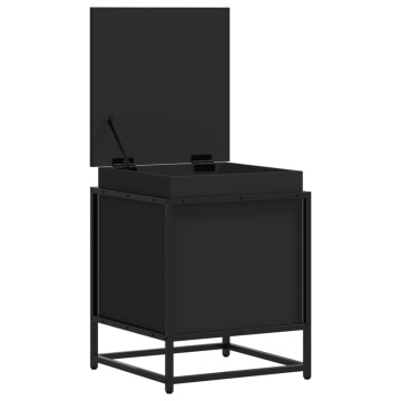 Cutie de depozitare cu capac negru 40x40x51,5 cm lemn prelucrat - Img 6