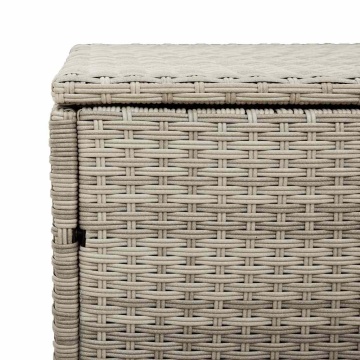 Cutie de depozitare grădină gri deschis 110x50x58 cm polirattan - Img 7