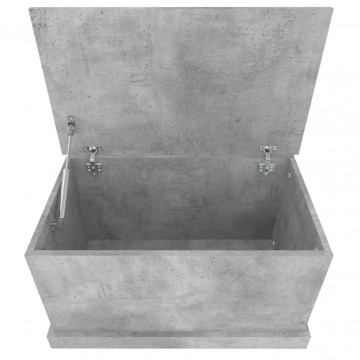 Cutie de depozitare, gri beton, 70x40x38 cm, lemn prelucrat - Img 8