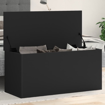 Cutie de depozitare, negru, 100x42x46 cm, lemn prelucrat - Img 1