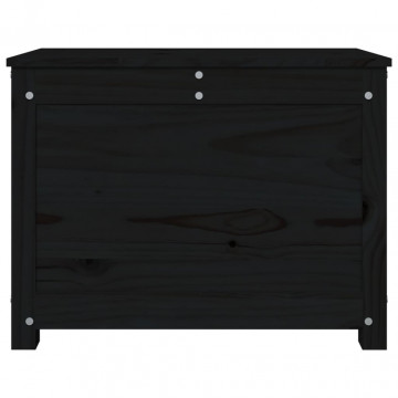 Cutie de depozitare, negru, 60x32x45,5 cm, lemn masiv de pin - Img 6