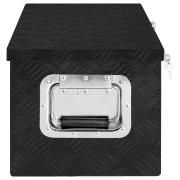 Cutie de depozitare, negru, 70x31x27 cm, aluminiu - Img 3