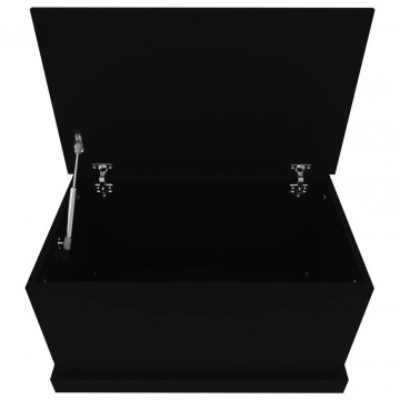 Cutie de depozitare, negru, 70x40x38 cm, lemn prelucrat - Img 7