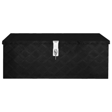 Cutie de depozitare, negru, 80x39x30 cm, aluminiu - Img 2
